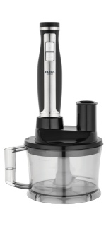 Set blender multifunctional Fakir Range Multi Blend, 1700W, Turbo, Vas tocare, Discuri feliere si razuire, Cutite inox, Negru - Img 2
