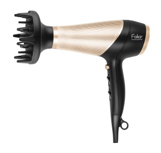 Uscător de păr Fakir Ion Gold, Motor DC 2200W, Ionizare, 3 trepte temperatură, 2 viteze, Jet aer rece, Difuzor volum si concentrator, Negru/Auriu - Img 3