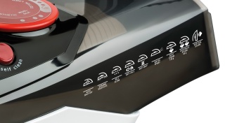 Fier de calcat Fakir SkyGo, 2800W, Talpa ceramica, Abur continuu 45 g/min, Jet de abur 170 g, Capacitate rezervor 350ml, Oprire automata, Sistem anti picurare, Curatare automata, Rosu - Img 5