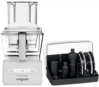 Robot multifunctional MAGIMIX CS3200XL, 650W, Motor profesional cu 30 ani garantie, 3 boluri (2.6L/2.2L/1.2L), Viteza automata, Fabr. in Franta, Alb - PRODUS RESIGILAT - Img 4