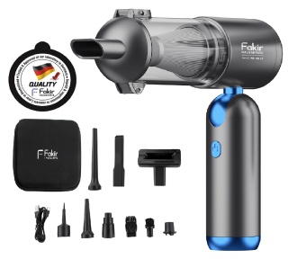 Aspirator de mana 4in1 fara fir Fakir AS 150 LT, 17000 Pa, 120W motor BLDC, 11.1V, 35 min, aspirare, suflare, umflare, EPA12, Antracit/Albastru