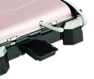 Gratar electric Fakir N Joy, 2000 W, Placi detasabile antiaderente, Deschidere 180°, Termostat Reglabil, Roz - Img 2
