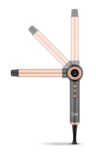 Ondulator de păr Fakir Ion Fusion, Capăt pliabil, Ceramică cu ulei de Argan, Ionizare, 10 setări temp. (120°C-210°C), Afisaj LCD, Blocare temperatură, Oprire automată, Husă și mănușă incluse, Antracit - Img 1