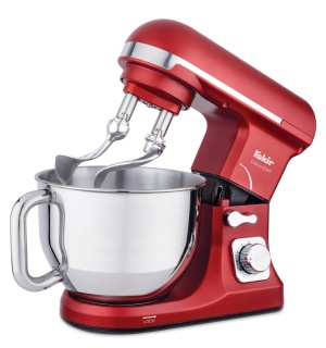 Robot de bucatarie Fakir Culina Chef, 1000W, Bol 5 L inox, Bol 5 L sticla, Sistem carlige duble, 6 Viteze - Pulse, Rosu - Img 2