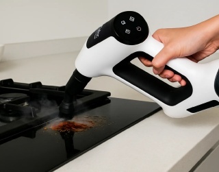 Aparat de curatat cu abur Fakir Multy Clean 1500 W, 2-in-1, 16 accesorii, 380ml, 25 min, Alb - Img 10