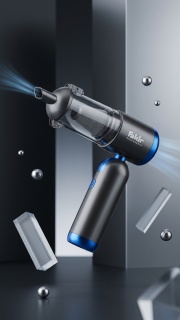 Aspirator de mana 4in1 fara fir Fakir AS 150 LT, 17000 Pa, 120W motor BLDC, 11.1V, 35 min, aspirare, suflare, umflare, EPA12, Antracit/Albastru - Img 5
