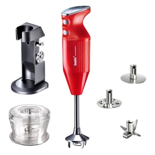 Mixer Bamix DeLuxe 200W, Motor profesional, Rasnita, Stand DeLuxe, 3 lame, Rosu - PRODUS RESIGILAT - Img 2
