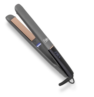Placă de îndreptat părul Fakir Ion Fusion, Ceramică cu ulei de Argan, Ionizare Nano Water, 10 setări temp. (140°C-230°C), LCD, Memorie temp., Cablu rotativ 360°, Husă inclusă, Antracit - Img 4