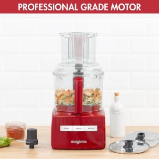 Robot multifunctional MAGIMIX CS3200XL, 650W, Motor profesional cu 30 ani garantie, 3 boluri (2.6L/2.2L/1.2L), Viteza automata, Fabr. in Franta, Rosu - Img 6