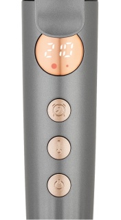 Ondulator păr Fakir Glow Keratin, Plăci ceramice cu Keratină și Ulei de nucă de cocos, 10 setări temp. (120°C - 210°C), 260W, Smart Timer, Ecran LCD, Oprire automată, Cablu rotativ 360°, 2.5m, Roz metalizat - Img 6