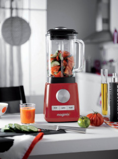 Power Blender 4 MAGIMIX, 1300 W, 22,000 rpm, vas din sticlă 1,8 L, 3 ani garanție, roșu - Img 4
