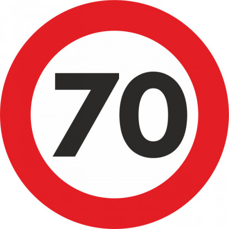 Autocolant Sticker "Limita Viteza" Reflectorizant - 70km/h