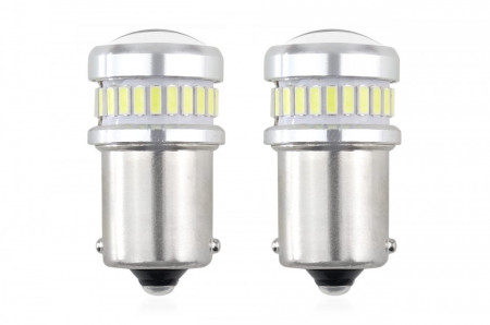 Set becuri auto cu LED CANBUS P21 R5W/R10W 30 SMD Alb 12V/24V