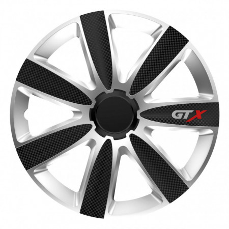 Set 4 capace roti model GTX 16" - BLACK CARBON & SILVER