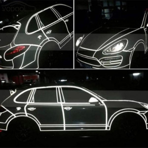 2 x Sticker Reflectorizant "OUTLINE DECO", culoare ARGINTIU, dimensiune 1cm x 8m - Img 5