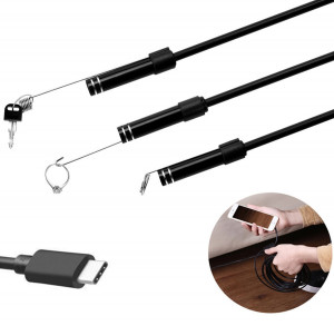 Camera endoscopica de inspectie, waterproof, 5,5mm, conectare Android/Windows prin USB-C, lungime cablu 5m - Img 2