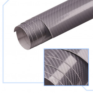 Folie colantare auto Carbon 5D Lacuit Argintiu (3,0m x 1,52m) - Img 4