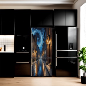 Folie imprimata color pentru decor Frigider, dimensiune 200 x 90cm, model: AVX-FR30 - Img 1