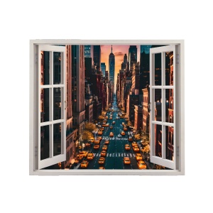 Folie imprimata color pentru decor perete locuinta, dimensiune 125 x 110cm, model: VIEW TO HAVEN 19 - Img 2
