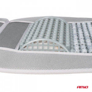 Husa scaun auto cu bile de masaj si suport lombar, dimensiuni 110 x 46 cm, culoare Gri - Img 6