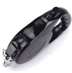 Lesa Retractabila Automata cu carabina pentru caini, lungime sfoara 5m, culoare Neagra - Img 4