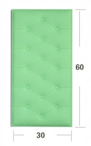 Panou decorativ pentru perete sau mobilier, 60 x 30 cm, culoare Verde