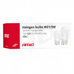 Set 10 becuri cu halogen T20, W21 / 5W, W3x16q - Img 3