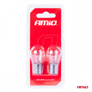 Set 2 becuri cu halogen, soclu P21, 5W, BAY15D, alimentare 12V - Img 4