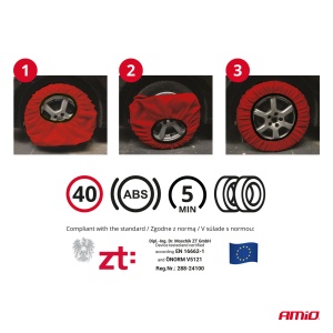 Set 2 lanturi de zapada textile, marime L, omologate EN16662-1 si Onorm V5121 - Img 5