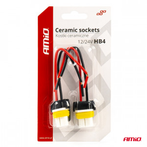 Set 2 mufe ceramice drepte, soclu HB4, 9006, rezistente termic - Img 3