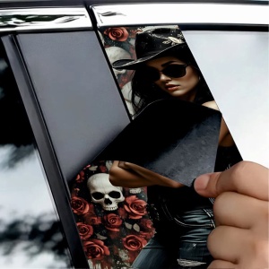 Set 2 stickere decorative pentru stalpii usilor, print autoadeziv de inalta rezolutie, dimensine 2 buc x 50 x 22 cm , cod: AVX-SSU-09 - Img 3