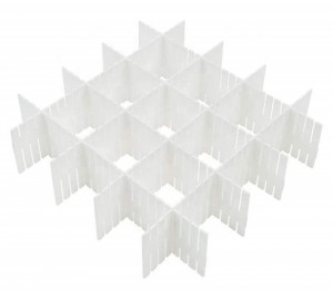 Set 5 separatoare de sertare, modulare, din plastic pentru cosmetice, sosete sau lenjerie intima - Img 3
