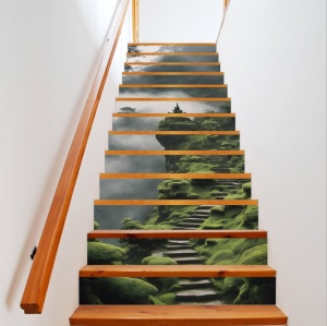 Sticker decorativ pentru scari interioare, print autoadeziv de inalta rezolutie, dimensine 200 x 124 cm, cod: AVX-STAIRS-19 - Img 1