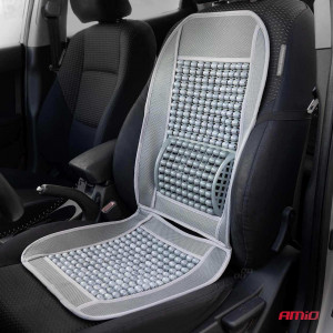 Husa scaun auto cu bile de masaj si suport lombar, dimensiuni 97 x 44 cm, culoare Gri - Img 2