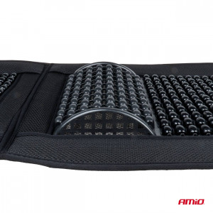 Husa scaun auto cu bile de masaj si suport lombar, dimensiuni 97 x 44 cm, culoare Neagra - Img 5