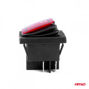 Intrerupator On/Off, 12/24V, dreptunghiular, waterproof, iluminat culoare Rosu, destinatie auto, utilitare, Off-Road, ATV, SSV, QUAD - Img 3