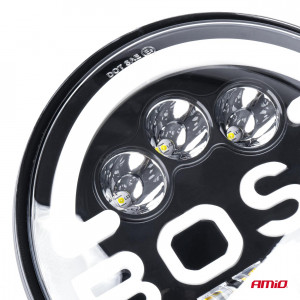 Lampa Suplimentara LED pentru Vehicule Off-Road, ATV, SSV, cu inscriptie "BOSS" si functii: Faza Lunga, Faza Scurta, Semnalizare, Pozitie, tensiune alimentare 9 - 36V, diametru Ø170 mm - Img 6