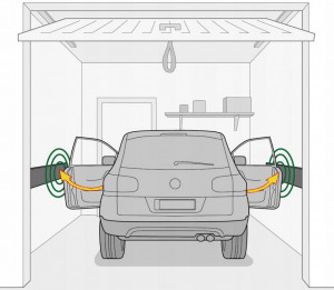 Set 2 placi de protectie coliziune portiera auto pentru garaje sau parcari, 50 x 10 cm - Img 3