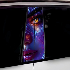 Set 2 stickere decorative pentru stalpii usilor, print autoadeziv de inalta rezolutie, dimensine 2 buc x 50 x 22 cm , cod: AVX-SSU-03 - Img 1