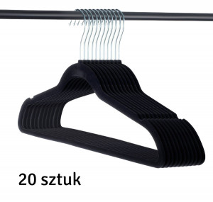 Set 20 de umerase catifelate, acoperite cu catifea moale, culoare Neagra - Img 3
