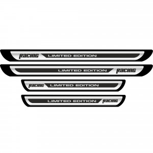 Set 4 bucati Protectii Praguri din autocolant Crom - Racing Limited Edition - Img 2