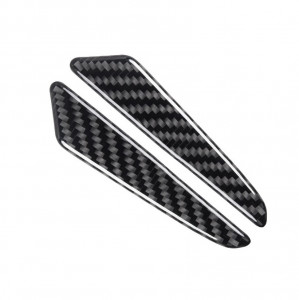 Set 8 elemente de protectie usa "Imitatie Carbon", flexibile, autoadezive, culoare Neagra - Img 1