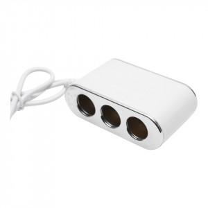 Adaptor bricheta auto tripla 12/24V, iluminata LED, cu intrerupator individual si 1 port USB, 5V, 2.1A - Img 7