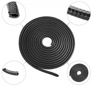 Banda flexibila pentru protectie contur portiere auto, profil "U", lungime 5m, culoare Neagra - Img 5