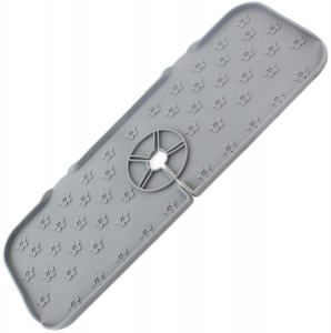 Covoras din silicon anti-picurator pentru lavoare, dimensiune 36,5 x 14 cm, culoare Gri - Img 5