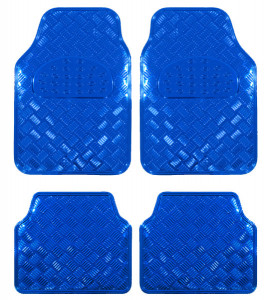 Covorase Auto Universale, model Diamond, culoare Crom Albastru