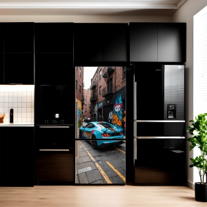 Folie imprimata color pentru decor Frigider, dimensiune 200 x 90cm, model: AVX-FR02 - Img 1