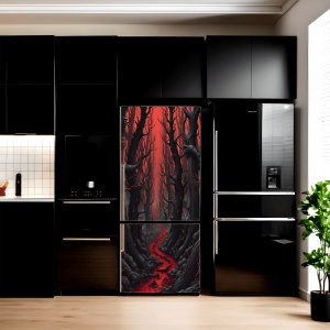 Folie imprimata color pentru decor Frigider, dimensiune 200 x 90cm, model: AVX-FR12 - Img 1