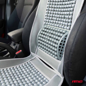 Husa scaun auto cu bile de masaj si suport lombar, dimensiuni 97 x 44 cm, culoare Gri - Img 3