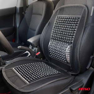 Husa scaun auto cu bile de masaj si suport lombar, dimensiuni 98 x 49 cm, culoare Neagra - Img 2